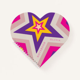 Stars in colourful formation Spiral Notebook Notizblock