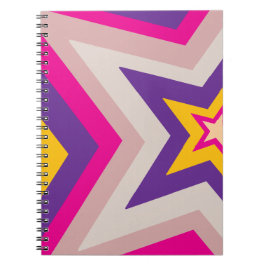 Stars in colourful formation Spiral Photo Notebook Notizblock