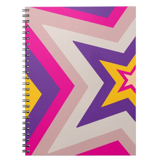 Stars in colourful formation Spiral Photo Notebook Notizblock (Vorderseite)