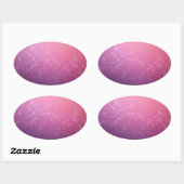 Stars In Pink Space Ovaler Aufkleber (Blatt)