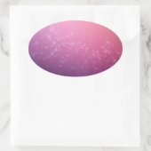 Stars In Pink Space Ovaler Aufkleber (Tasche)