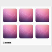 Stars In Pink Space Quadratischer Aufkleber (Blatt)