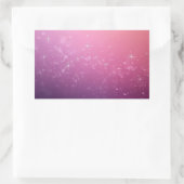 Stars In Pink Space Rechteckiger Aufkleber (Tasche)
