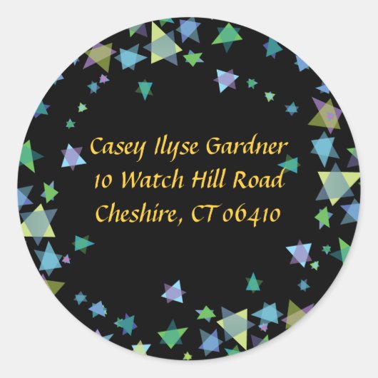 Stars Jüdische Rückkehraufkleber Runder Aufkleber (Vorderseite)