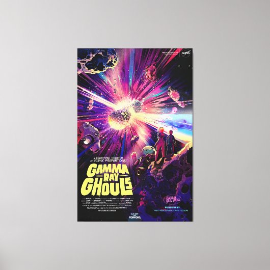 Stars-Kollision-Regenbogenexplosion Leinwanddruck (Vorderseite)