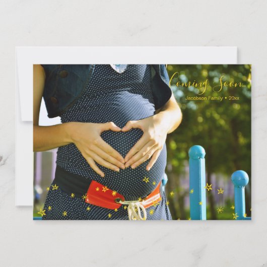 Stars kommen bald Baby Announcement Foto Card Ankündigung (Vorderseite)