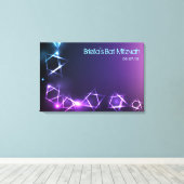 STARS & LIGHTS Bat Mitzvah Sign-In Memory Board Leinwanddruck (Insitu (Holzboden))