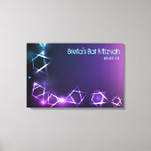 STARS & LIGHTS Bat Mitzvah Sign-In Memory Board Leinwanddruck (Vorderseite)