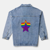 Stars mit Regenbogenfarben Jeansjacke (Rückseite)