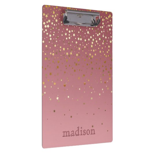 Stars mit Rose Gold Hintergrund Klemmbrett (Rechts)