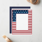 Stars mit roten Streifen Mitteilungskarte (Vorderseite/Rückseite Beispiel)