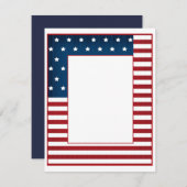 Stars mit roten Streifen Mitteilungskarte (Vorne/Hinten)