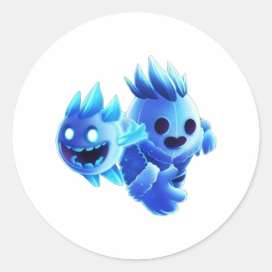 Stars mit Stickereien Runder Aufkleber (Vorderseite)