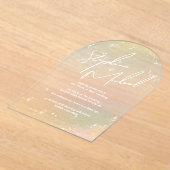 Stars Modern Wedding Akryllische Einladung (Ablage )