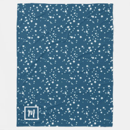 Stars Monogramm Fleecedecke