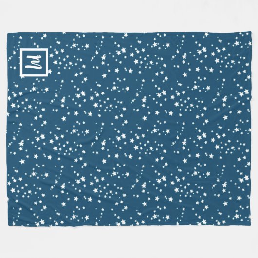 Stars Monogramm Fleecedecke (Vorderseite (Horizontal))