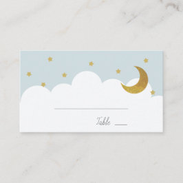 Stars & Moon Baby Blue Boy Platzkarte
