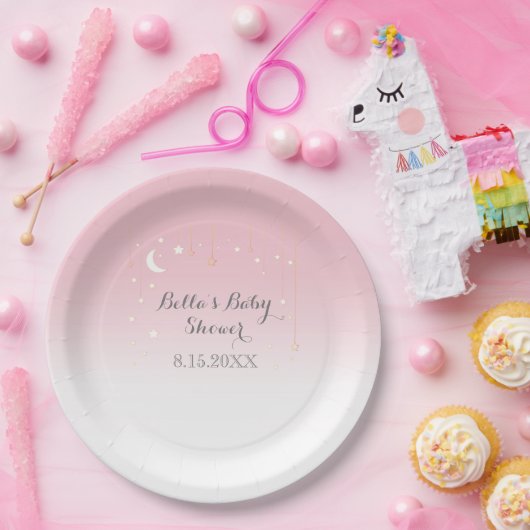 Stars Moon Baby Dusche Pappteller (Party)