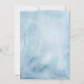 Stars Moon Blue Heaven Sent Blonde Baby Dusche Einladung (Rückseite)