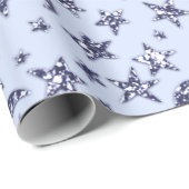 Stars Moon Blue Pastel Celestial Spark Navy Boy Geschenkpapier (Rolleneckpunkt)
