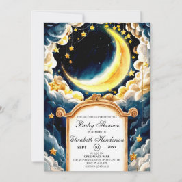 Stars Moon Celestial Baby Dusche Einladung