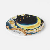 Stars Moon Celestial Baby Dusche Pappteller (Schrägansicht)