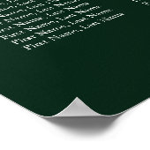 Stars Moon Celestial Emerald Green Wedding Poster (Ecke)