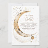 Stars Moon Celestial Night Probe Dinner Einladung (Vorderseite)