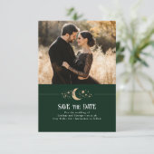 Stars Moon Celestial Save the Date Foto (Stehend Vorderseite)