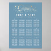 Stars Moon Celestial Seating Chart Poster (Vorne)