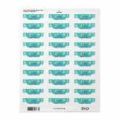 Stars Moon & Clouds Babydusche-Adressetiketten (Vorne)