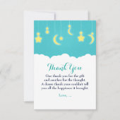 Stars Moon & Clouds Kinderdusche Danke Karte (Vorderseite)