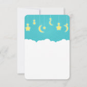 Stars Moon & Clouds Kinderdusche Danke Karte (Rückseite)