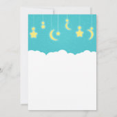 Stars Moon & Clouds Kinderdusche Einladungen (Rückseite)