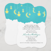 Stars Moon & Clouds Kinderdusche Einladungen (Vorne/Hinten)