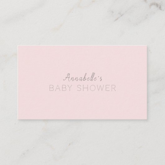 Stars Moon & Clouds Pink Diaper Raffle Ticket Encl Begleitkarte (Rückseite)