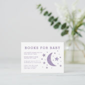 Stars Moon Lavender Baby Showcard Reservierungskar Begleitkarte (Stehend Vorderseite)