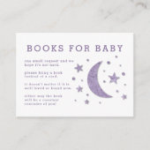 Stars Moon Lavender Baby Showcard Reservierungskar Begleitkarte (Vorderseite)