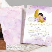 Stars Moon Lilac Heaven Sent Mexican Baby Shower Einladung