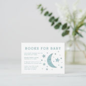 Stars Moon Mint Baby Showkarte Begleitkarte (Stehend Vorderseite)