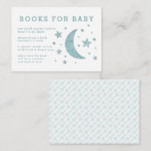Stars Moon Mint Baby Showkarte Begleitkarte (Vorne/Hinten)