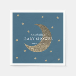 Stars & Moon Navy Blue Baby Duschpapier Napkins Serviette