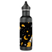 Stars Moon Night Sky Weltraumrakete Edelstahlflasche (Rechts)