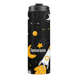 Stars Moon Night Sky Weltraumrakete Thermosbecher