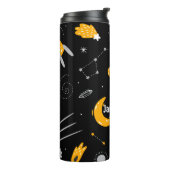 Stars Moon Night Sky Weltraumrakete Thermosbecher (Nach links gedreht)