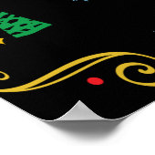 Stars Moon Snowflakes And Merry Christmas Kids T S Poster (Ecke)