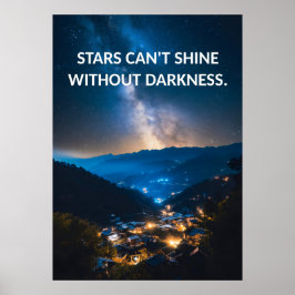 Stars Motivierend Zitatposter Poster