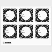 Stars-Muster für Glitzern aus dem Silber-Glitzer b Quadratischer Aufkleber (Blatt)