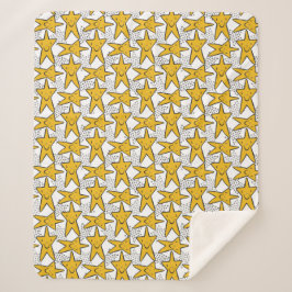 Stars Mustertuch Sherpadecke
