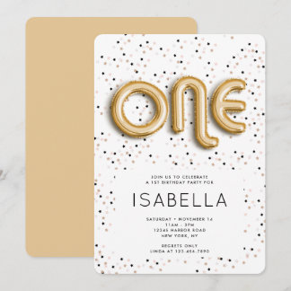 Stars n Gold Foil Ballon Typ 1 Geburtstag Einladung